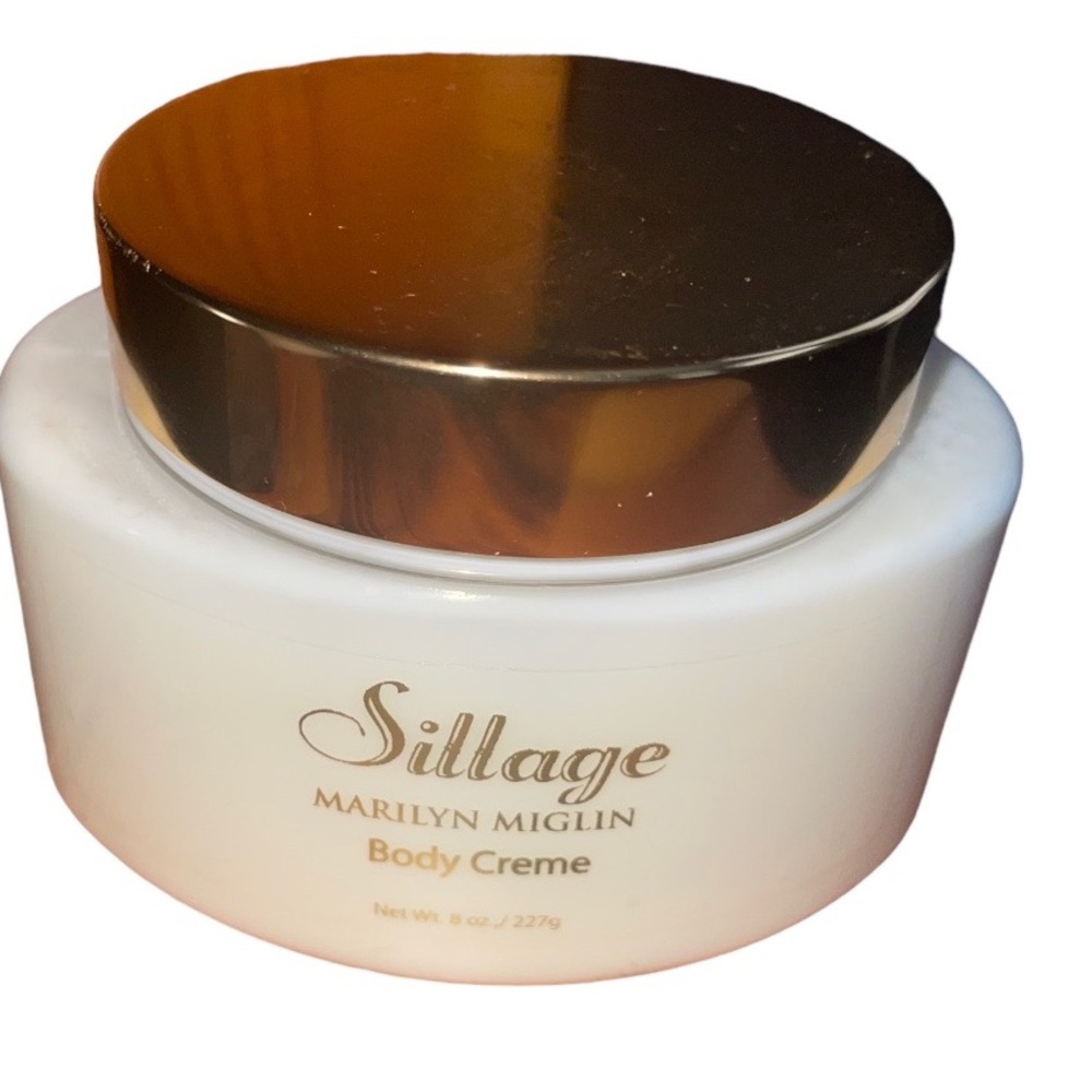 Sillage Marilyn Miglin body crème 8g musk Frangrance pamper skin 85/90 % Left